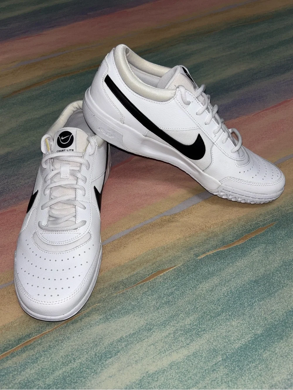 Nike Court Air Zoom Lite 3 DV3258-101 Tennis Shoes Men's White Leather mens 9.5